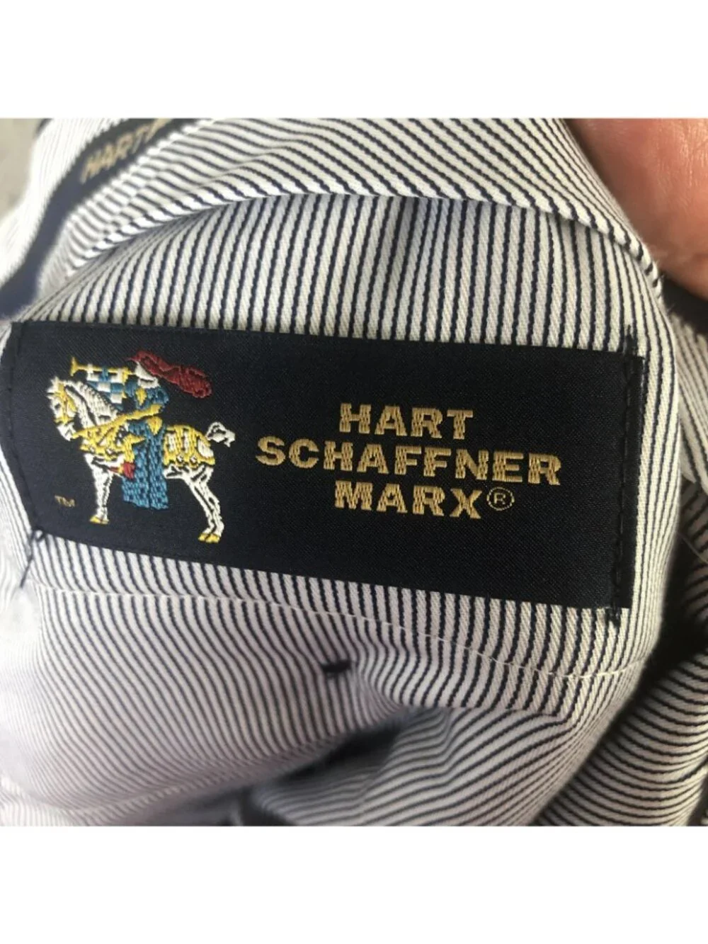 Hart Schaffner Marx Pants Mens 35 Blue Wool Performance Traveler Chicago Fit - Picture 7 of 15